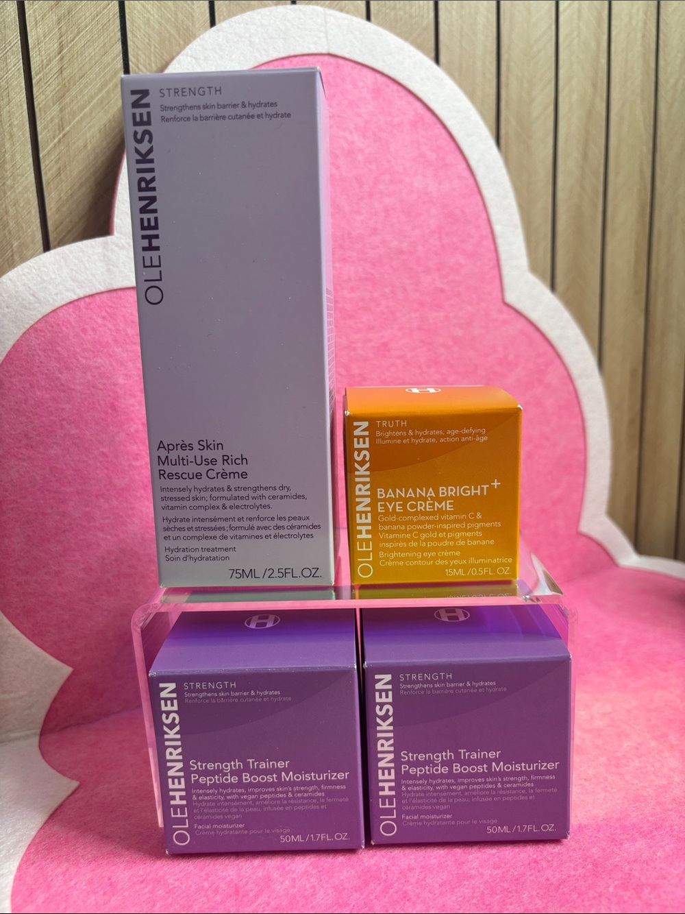 Ole Henriksen NIB banana bright eye crème, 2 peptide moisturizer, rescue crème